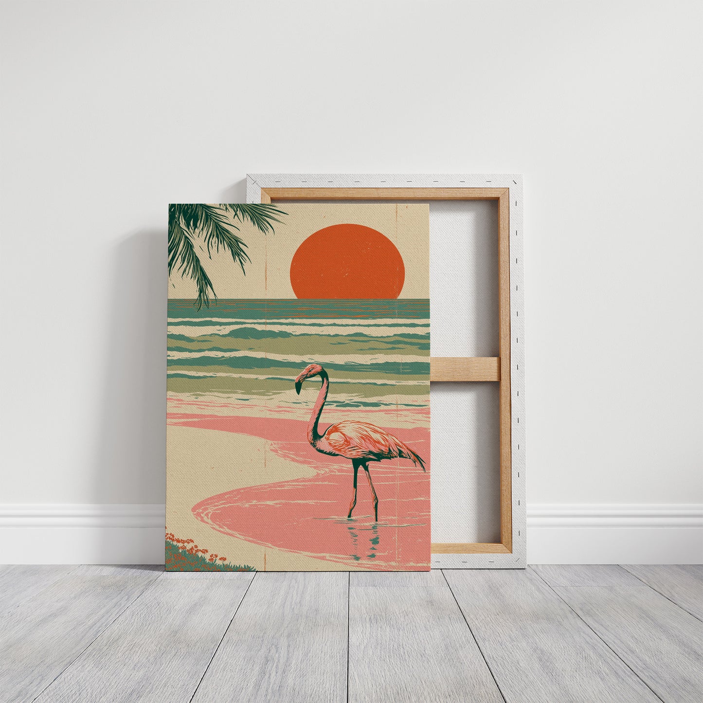 Flamingo Sunset Retro Escape