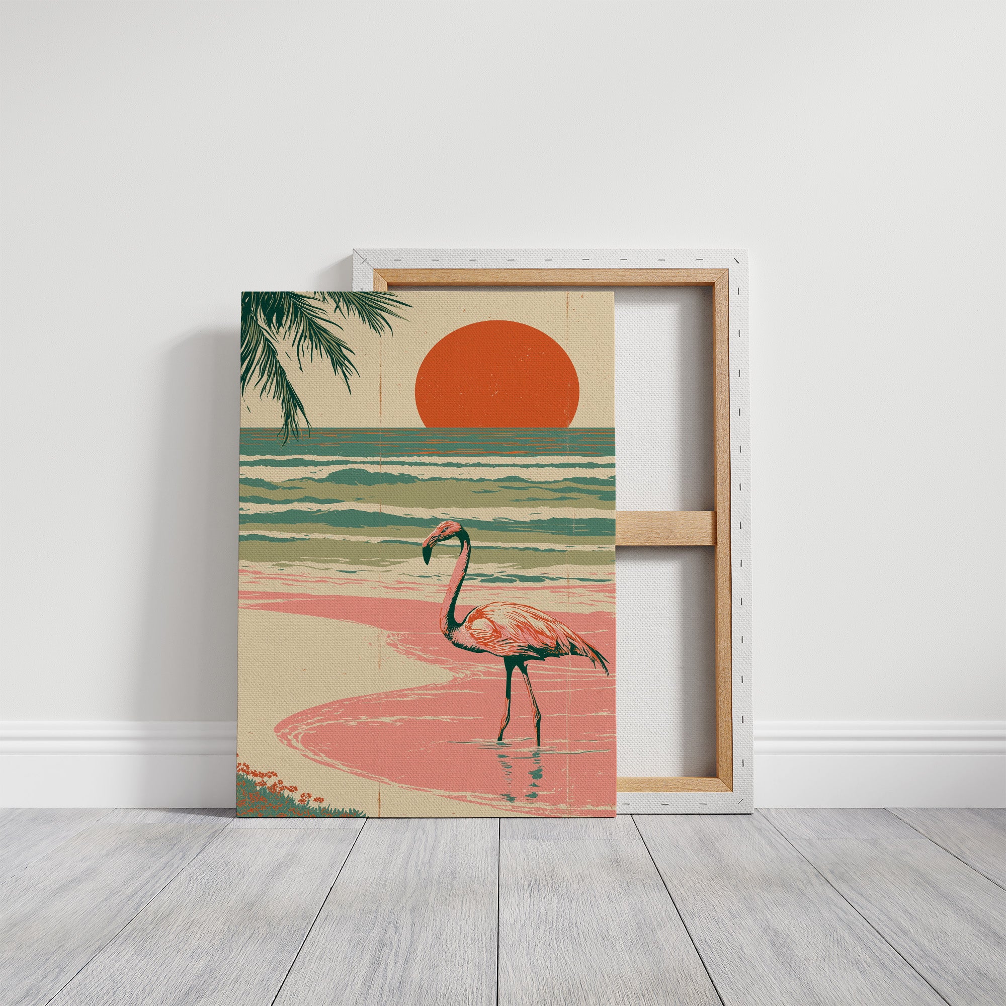 Flamingo Sunset Retro Escape