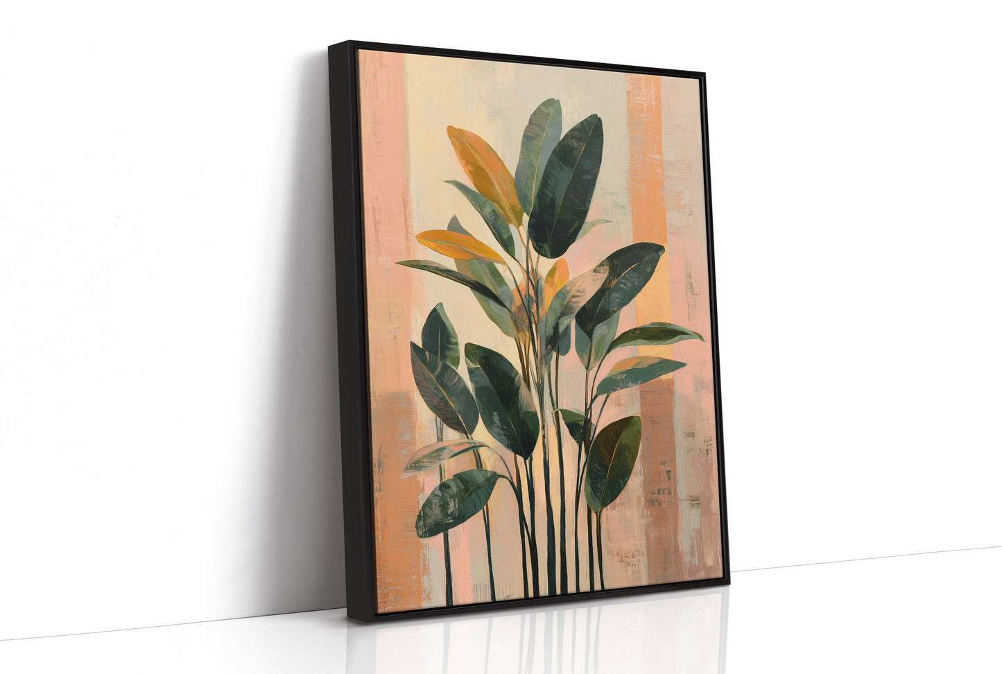 Tropical Whispers in Coral Sunset