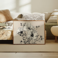 Cosmos Blooms In Graphite Grace