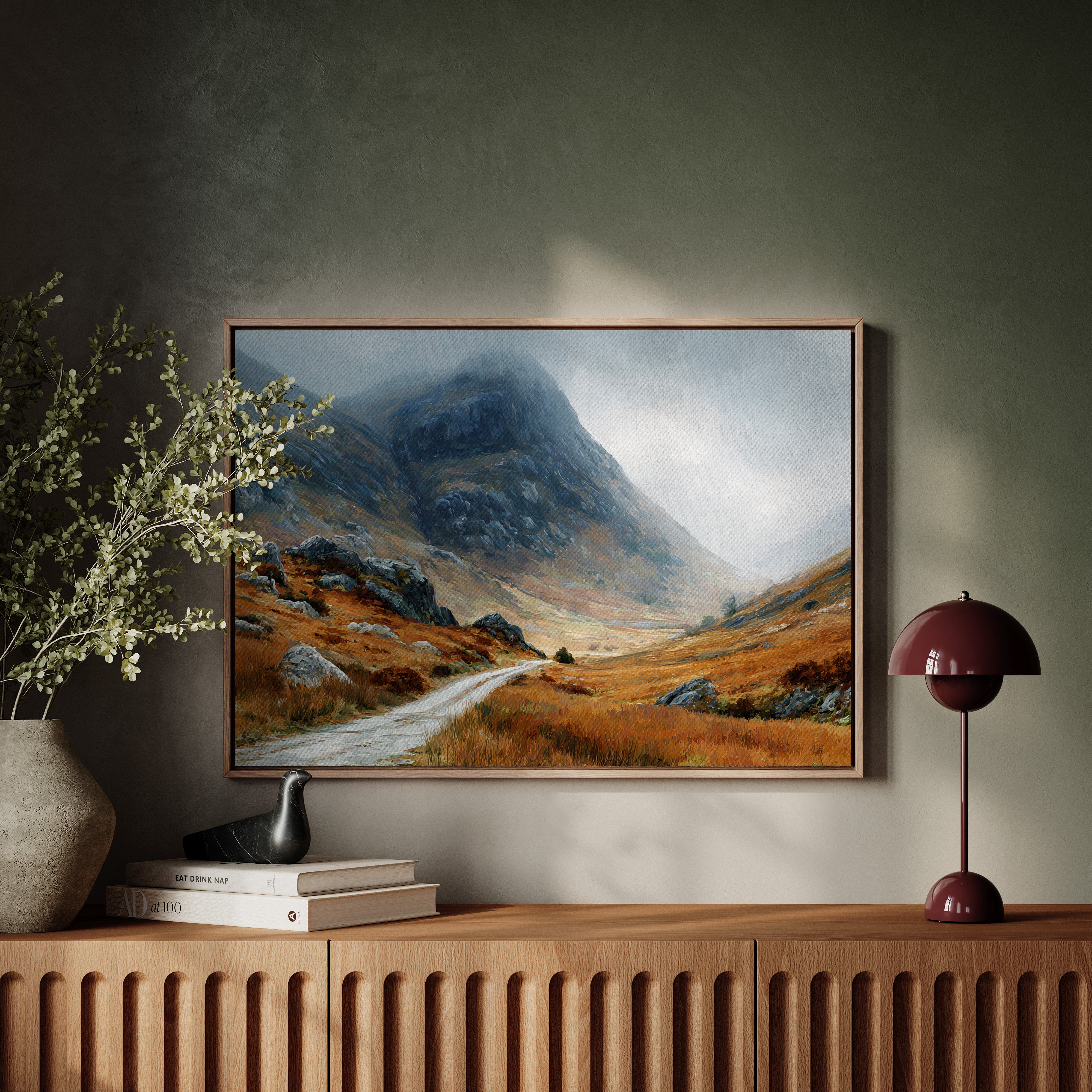 Autumn Path Through Highland Mists