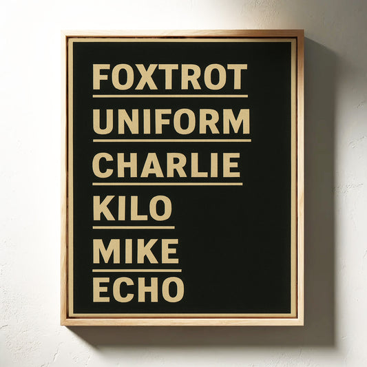 Foxtrot Uniform Charlie Kilo Print