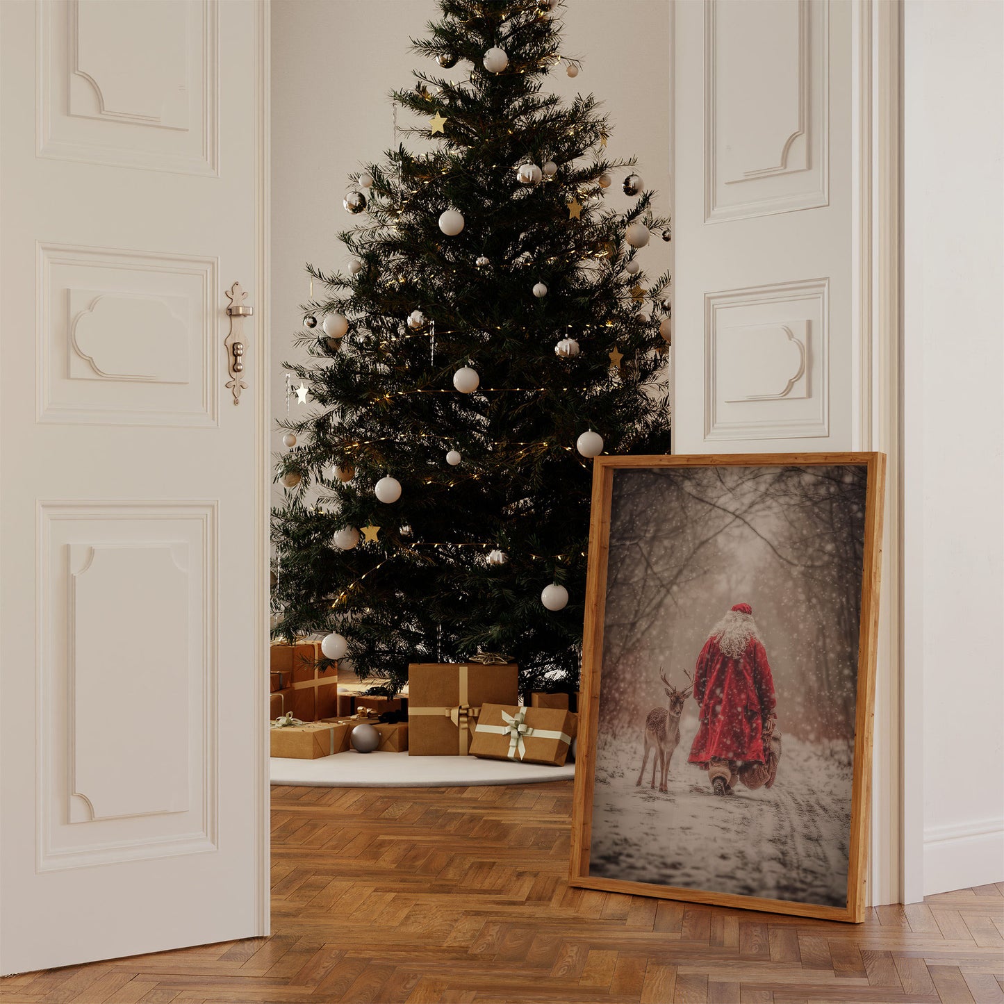 Forest Path Leads Santa Home