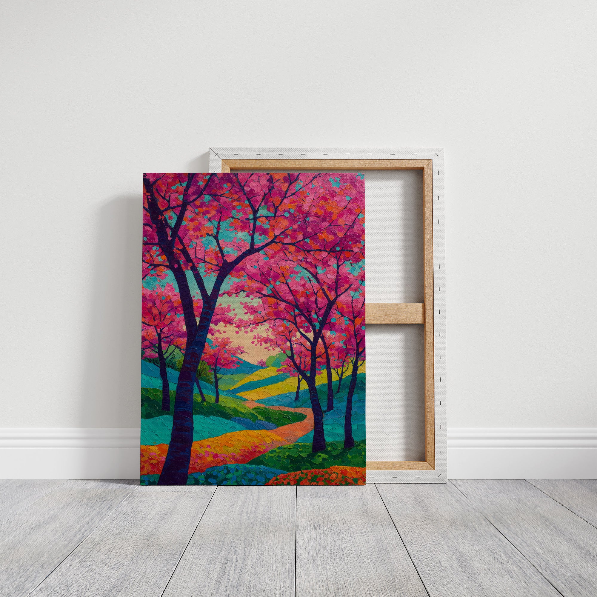 Cherry Blossoms Paint The Winding Path