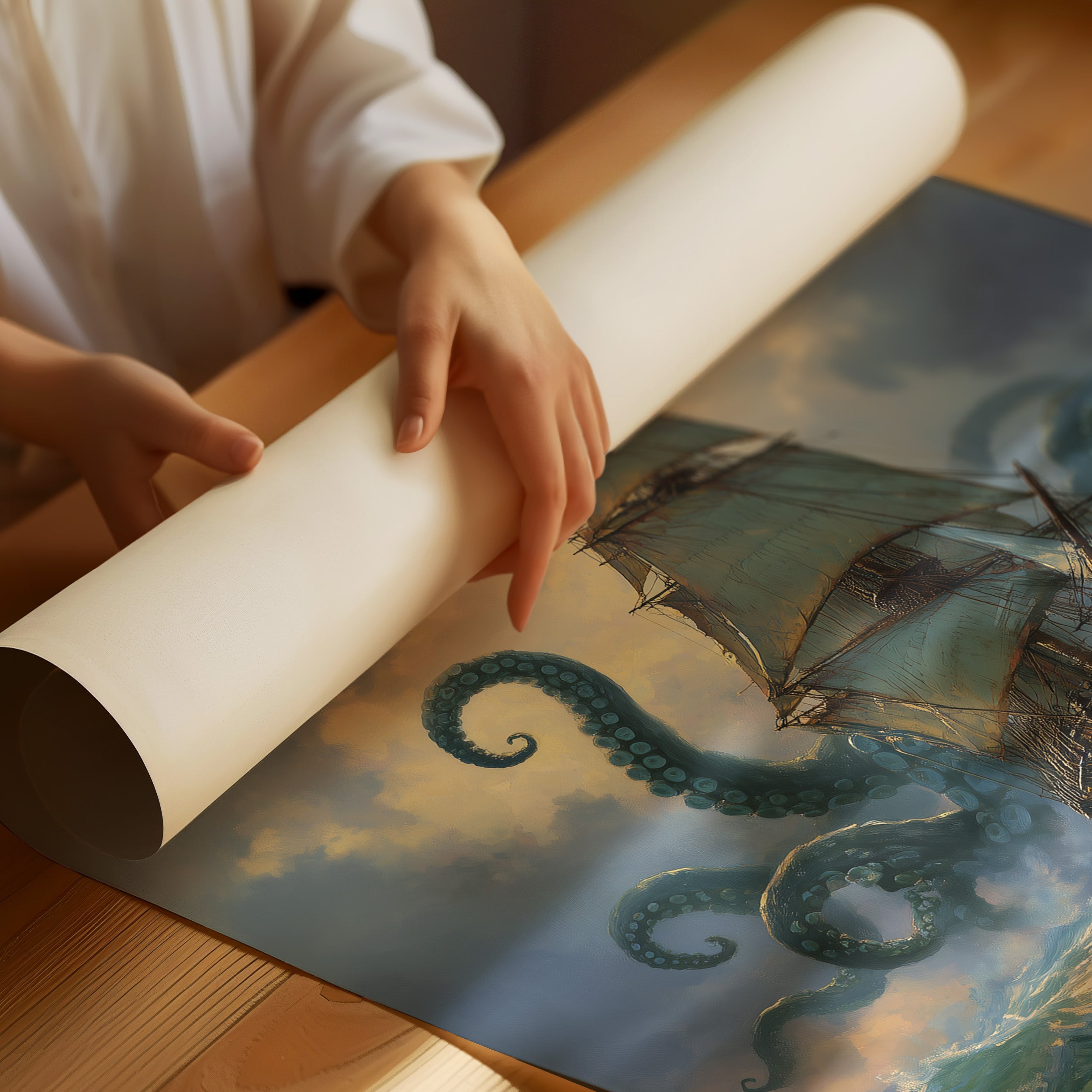 Tentacles Embrace Seafarer's Journey