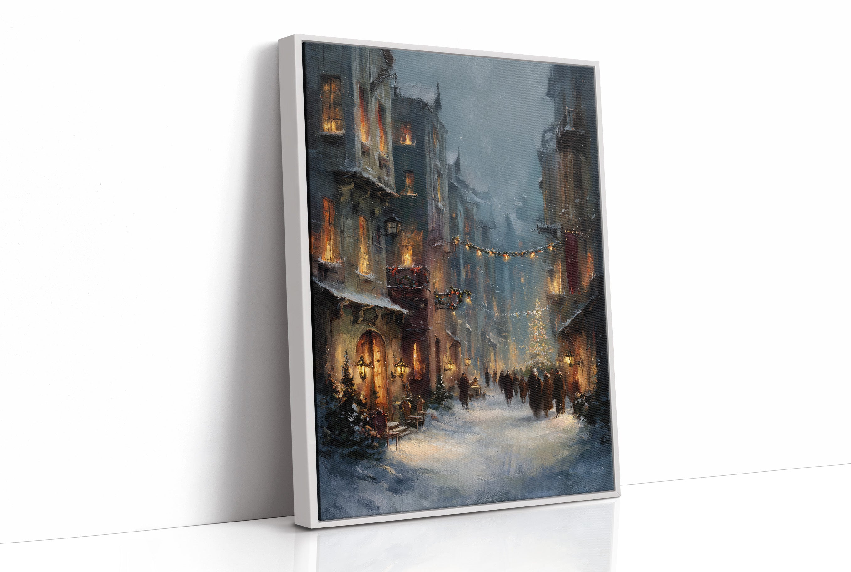 Winter's Embrace: An Old Town Reverie