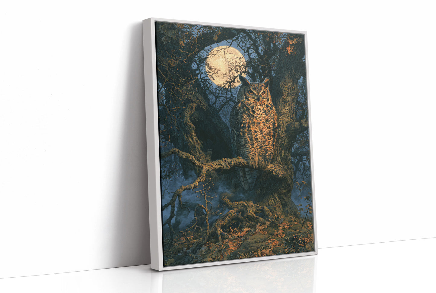 Great Horned Owl By Moonlight