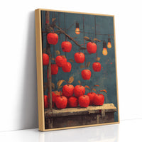 Orchard After Dark: Apples on Strings