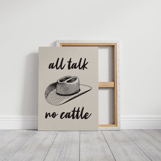 Cowboy Wisdom On Cream Canvas