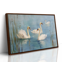 Morning Lake Holds Swan Stories