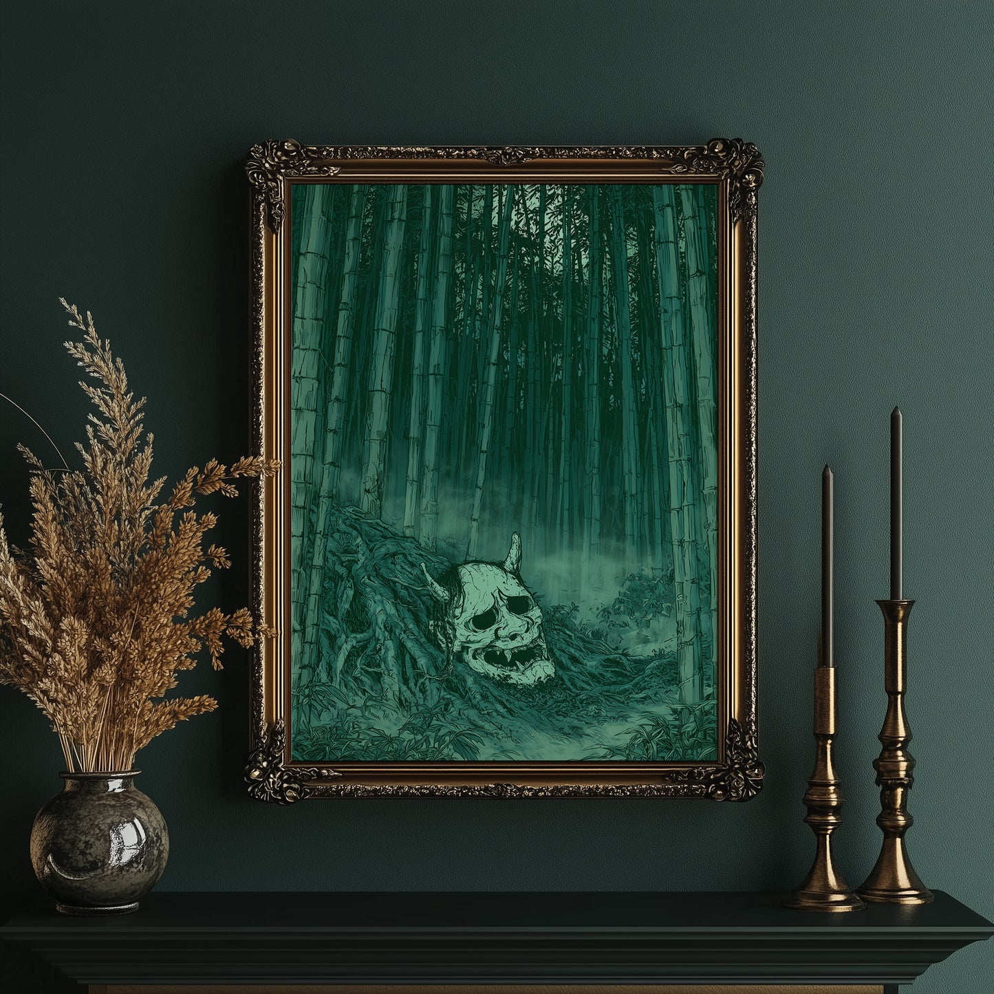 Oni Skull in the Bamboo Grove
