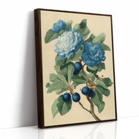 Blue Blooms and the Last of the Plums