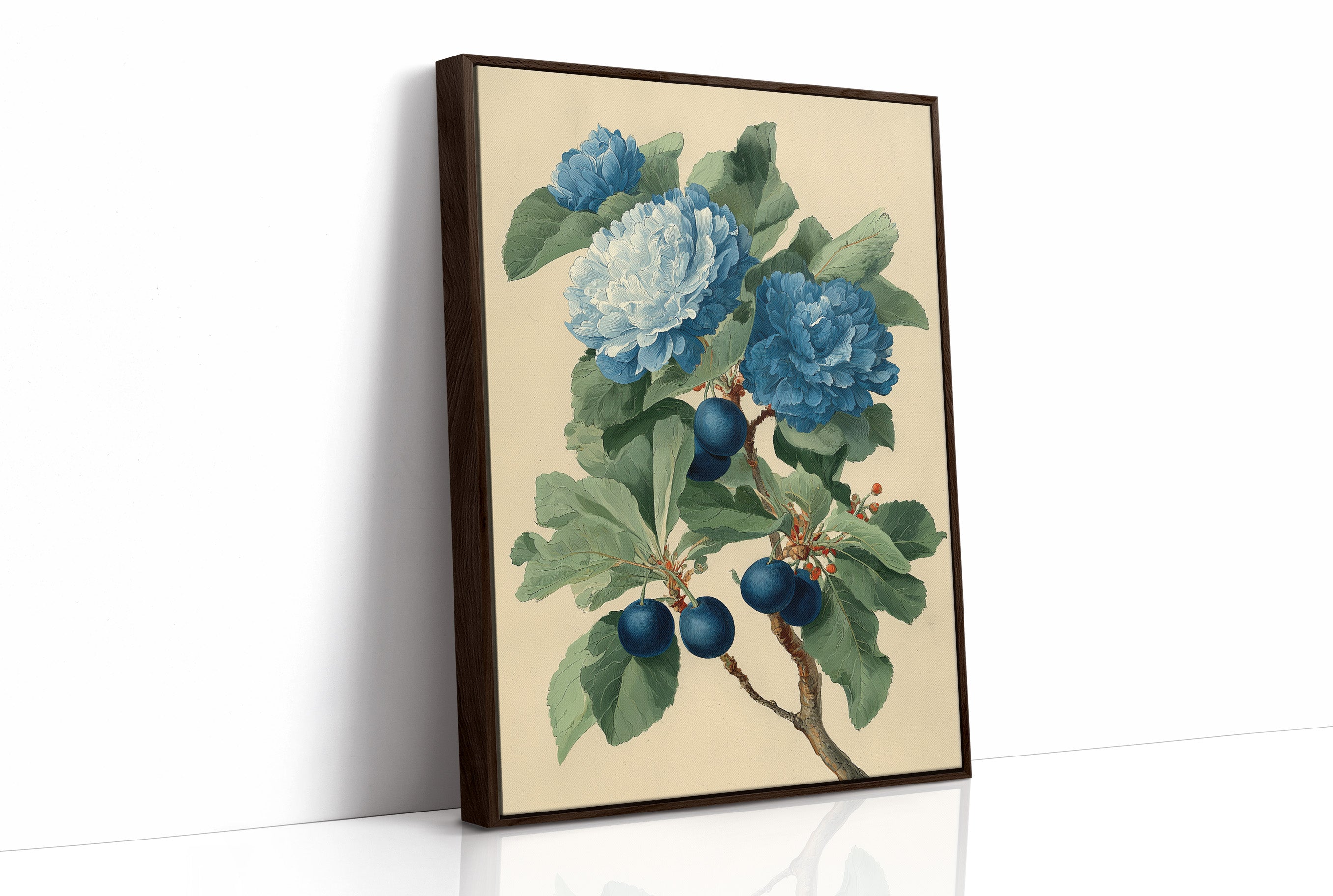 Blue Blooms and the Last of the Plums