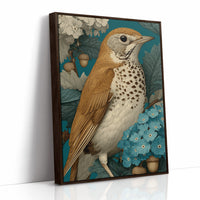 The Thrush Among Forget-Me-Nots