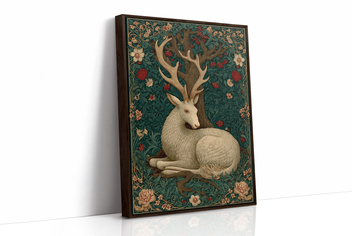 The White Stag at Rest in the Old Wood