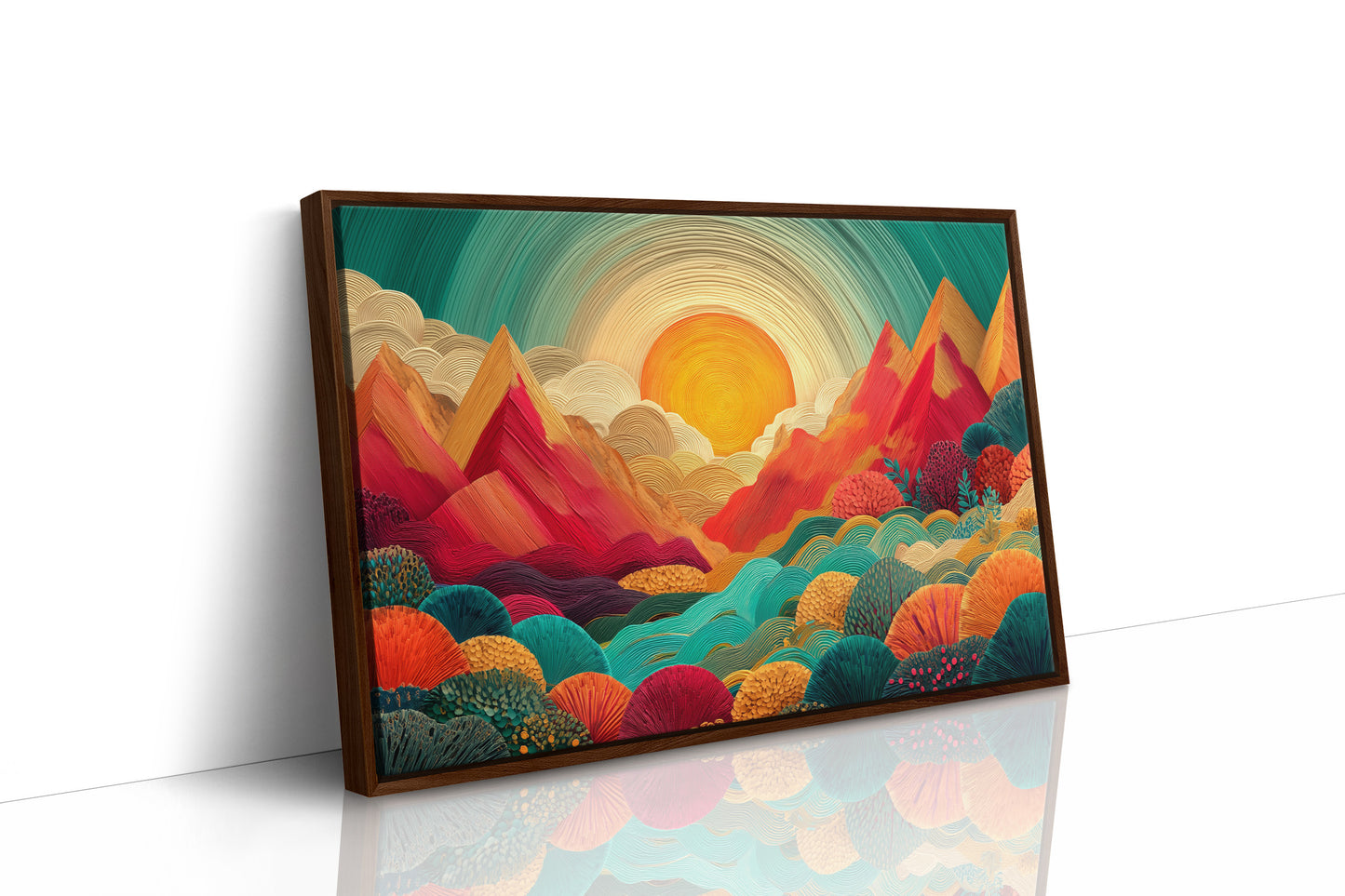 Mountains Dance In Coral Light