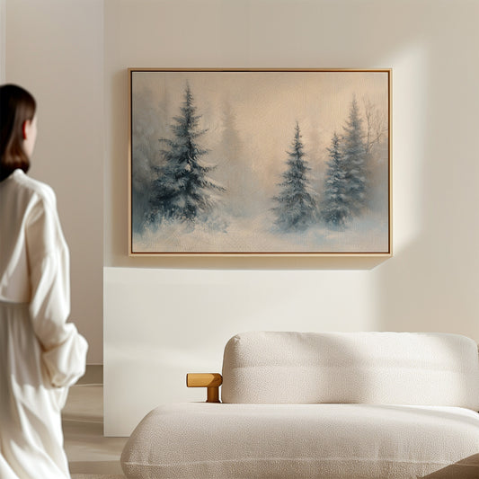 Evergreens Dance Through Winter's Light