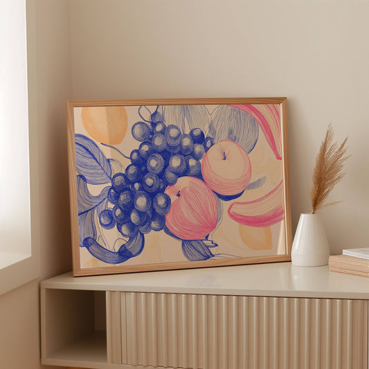 Sweet Orchard Lines In Blue