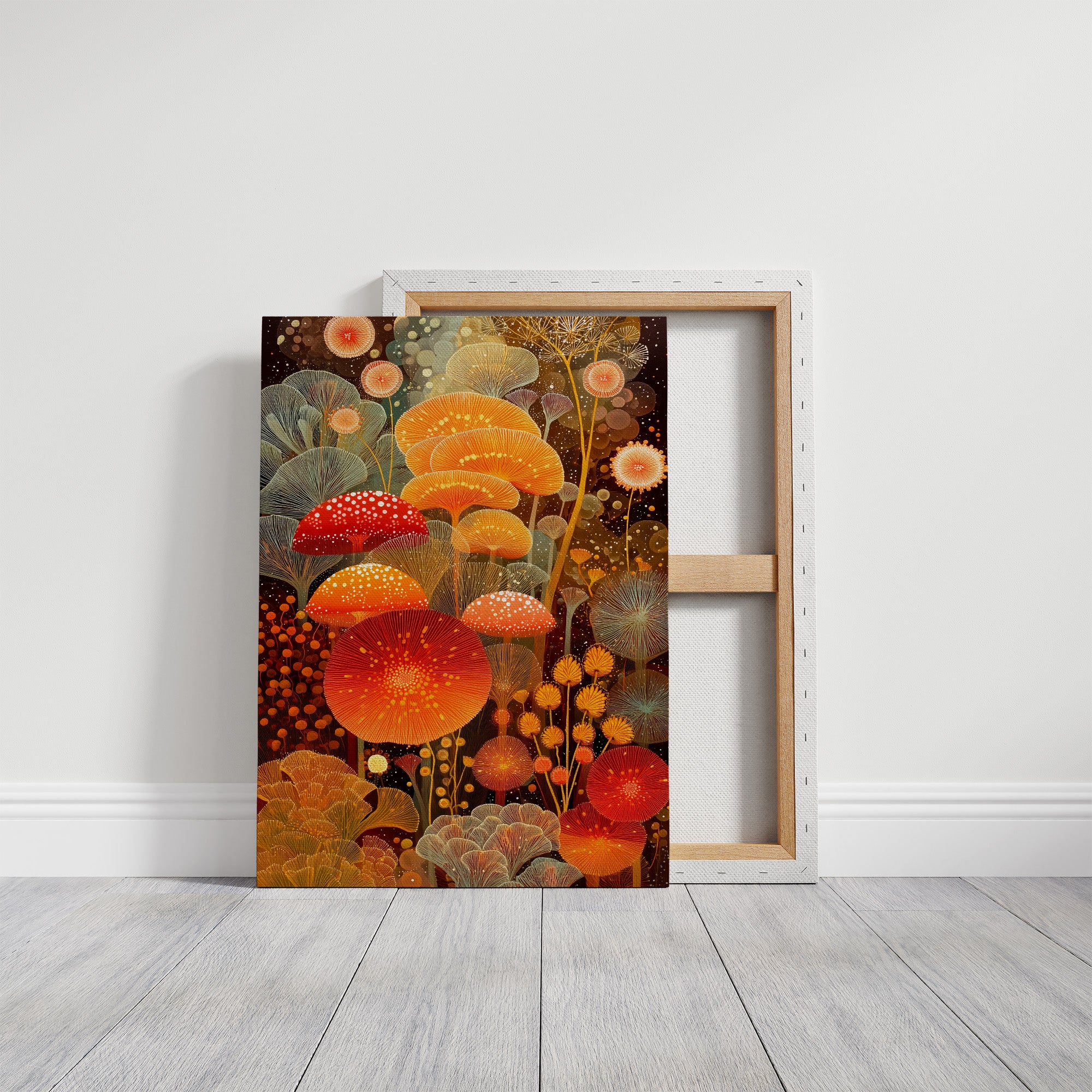 Autumn Mushrooms Dance Under Stars