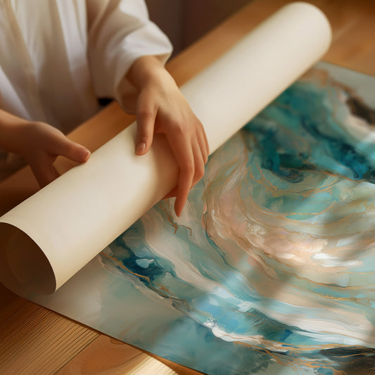 Tidal Memories In Aqua Gold