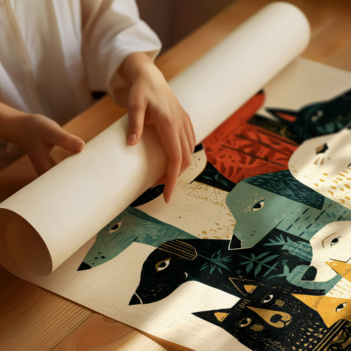 Dog Pack: A Folk Block-Print Chorus
