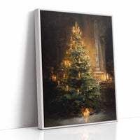 Candlelit Evergreen in Gilded Shadows