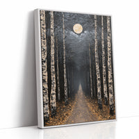 Birch Avenue Under Golden Moon