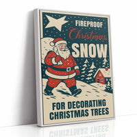 Vintage Holiday Through Snowy Pines
