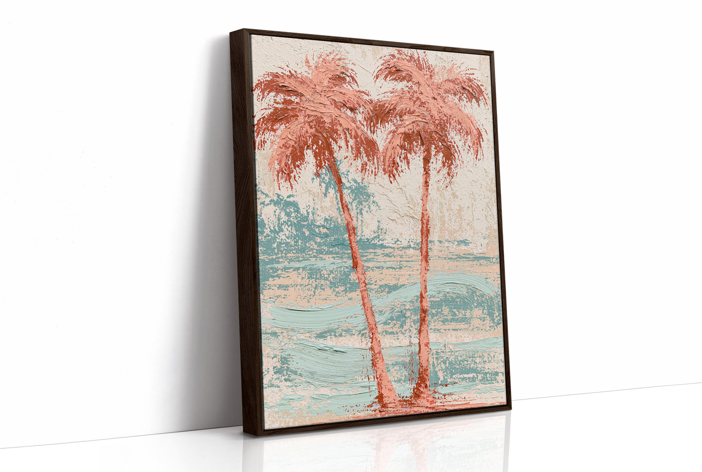 Two Palms Lean In, Coral Heart