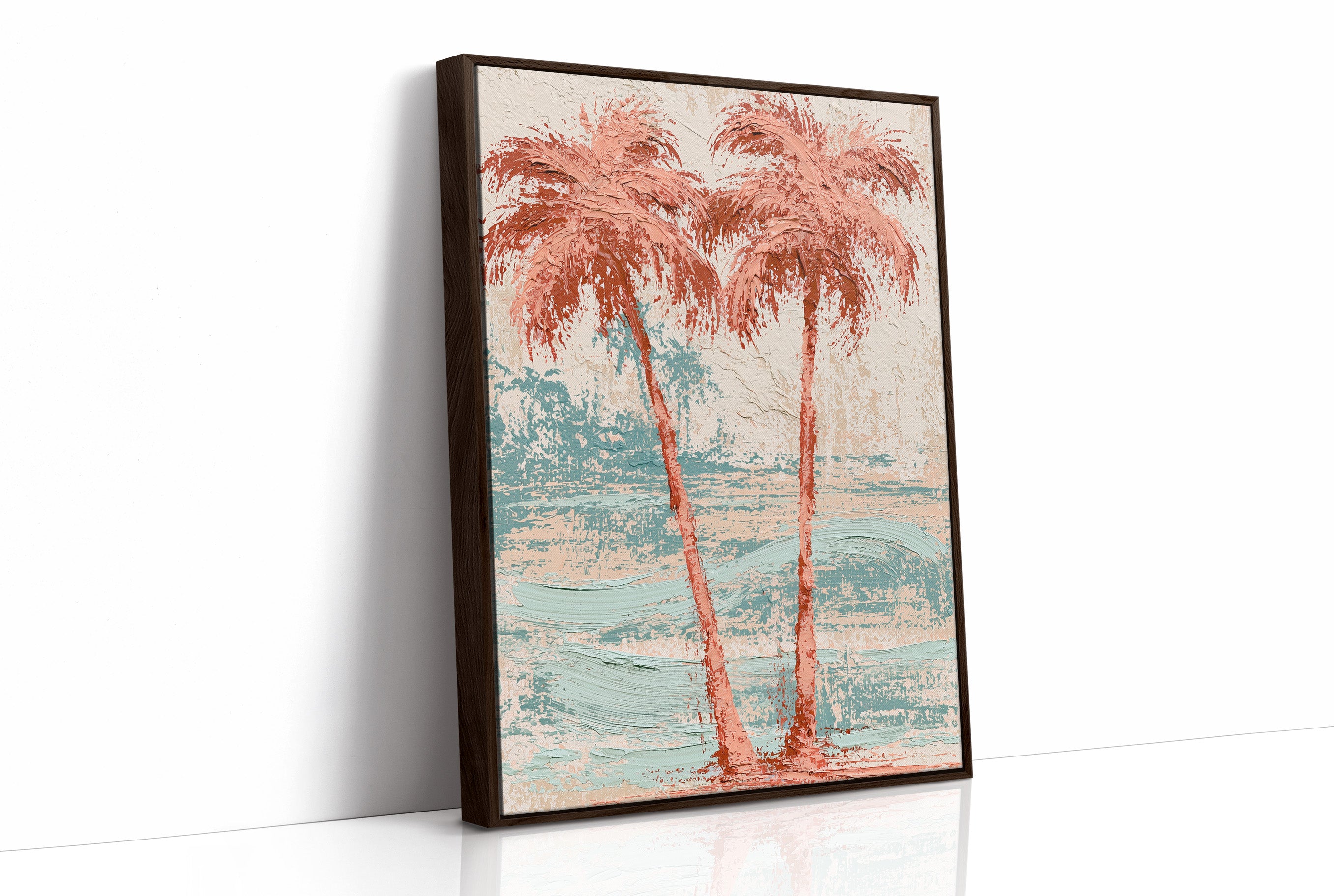 Two Palms Lean In, Coral Heart