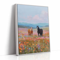 Wild Horses Dance Through Wildflowers