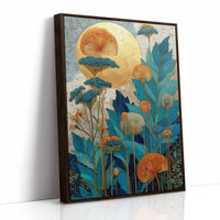 Gold Blooms Against a Gilded Moon