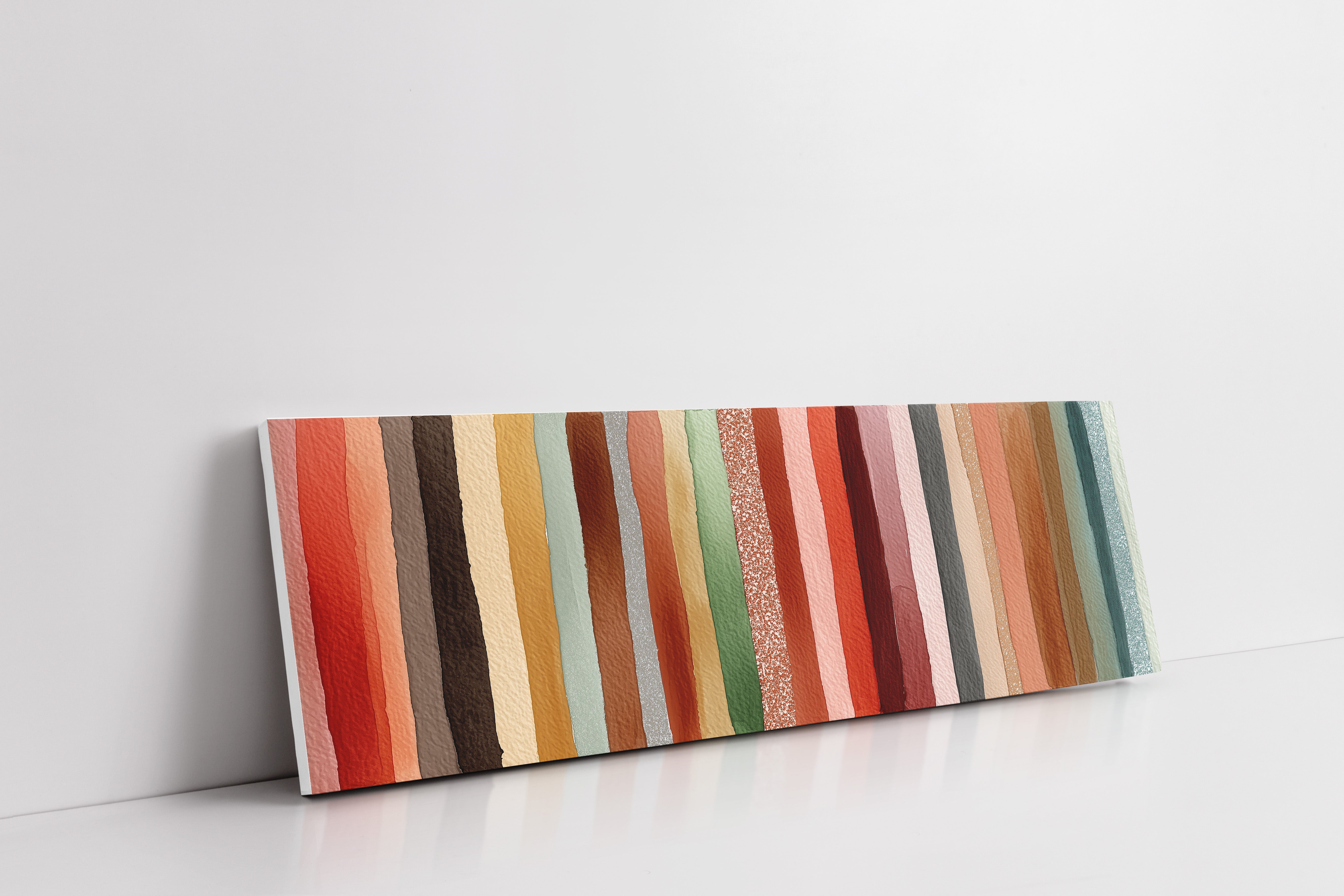 Earth Tone Watercolor Stripe Pattern