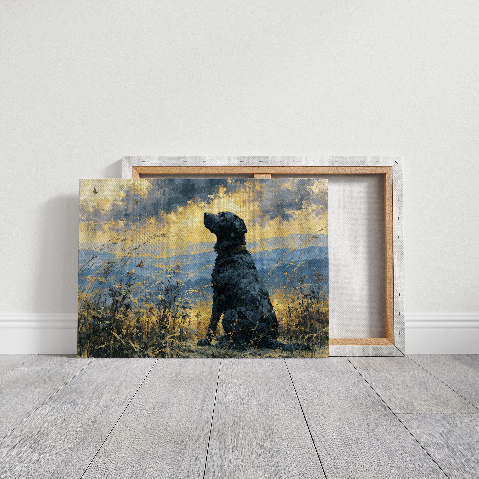 Black Labrador, Butterfly Sky