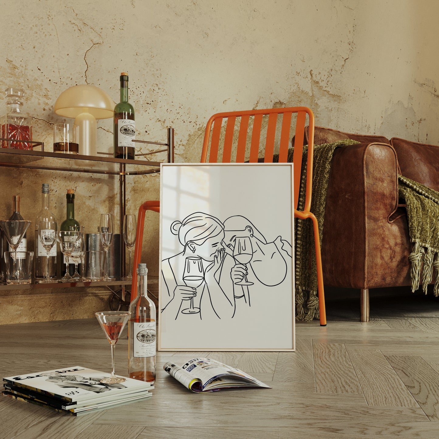 Laughter Ripples Through Wine Glass Stories