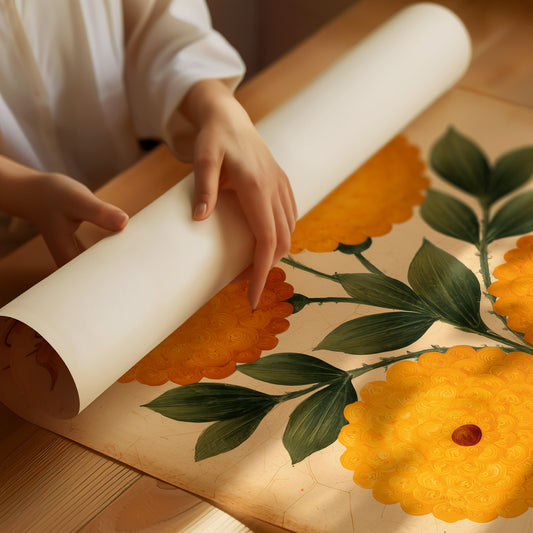 Golden Blooms in Stillness