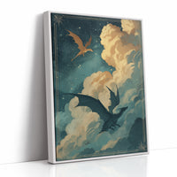 Celestial Dragons Dance Among Twilight Clouds