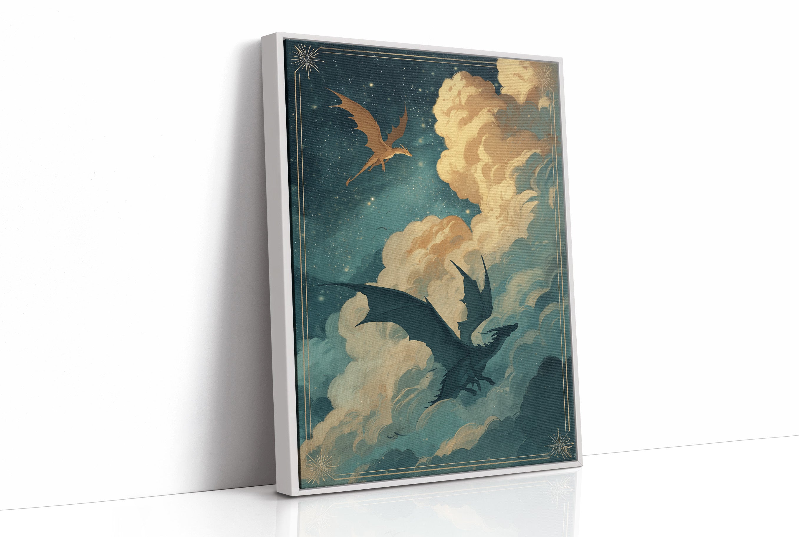 Celestial Dragons Dance Among Twilight Clouds