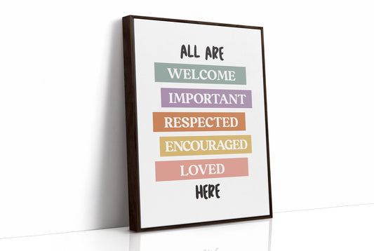 All Are Welcome Classroom Affirmation Print