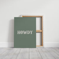 Howdy Western Minimalist in Green