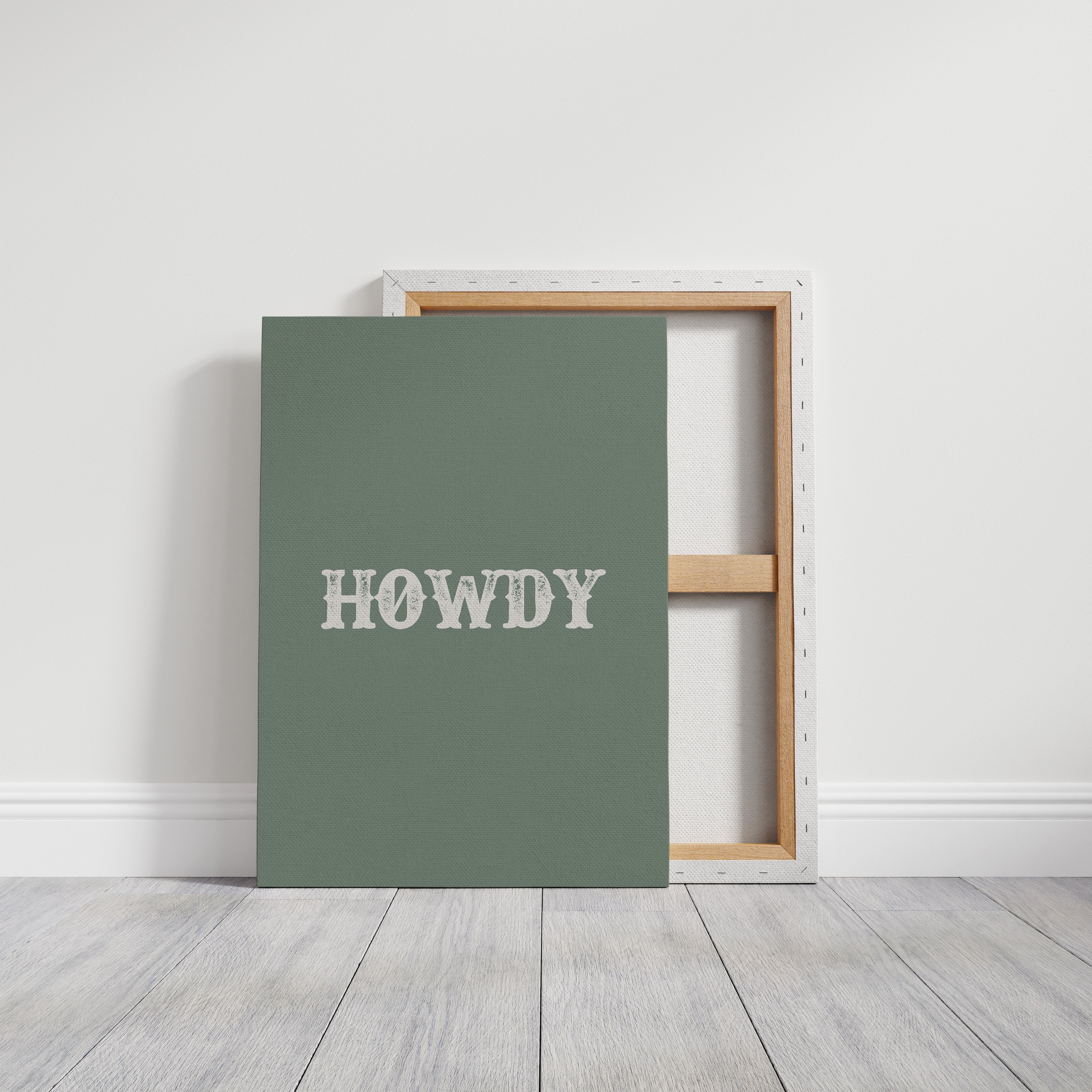 Howdy Western Minimalist in Green