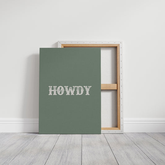 Howdy Western Minimalist in Green