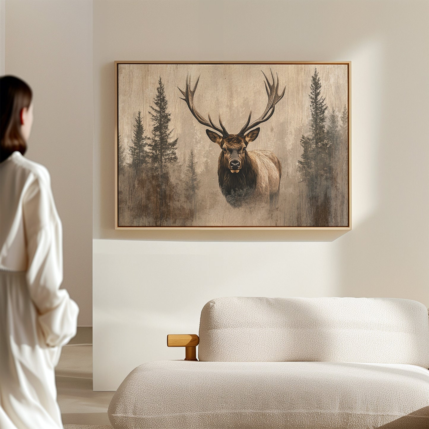 Noble Elk Among Winter Pines