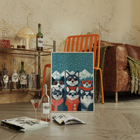 Cool Huskies Chase Winter Stars