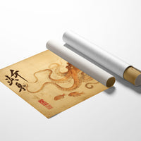 Ancient Seas On Parchment Scroll