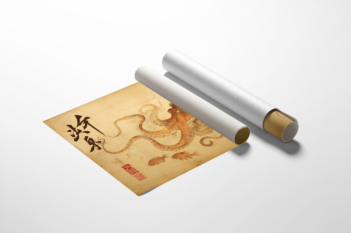 Ancient Seas On Parchment Scroll