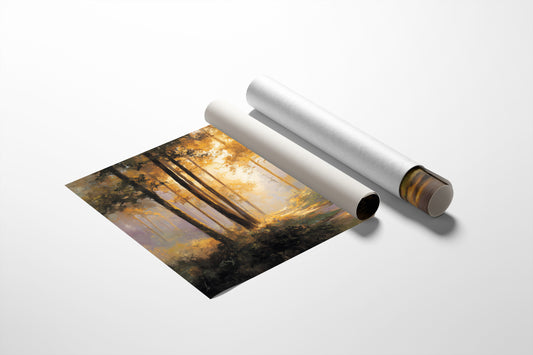 Forest Path Bathed In Light