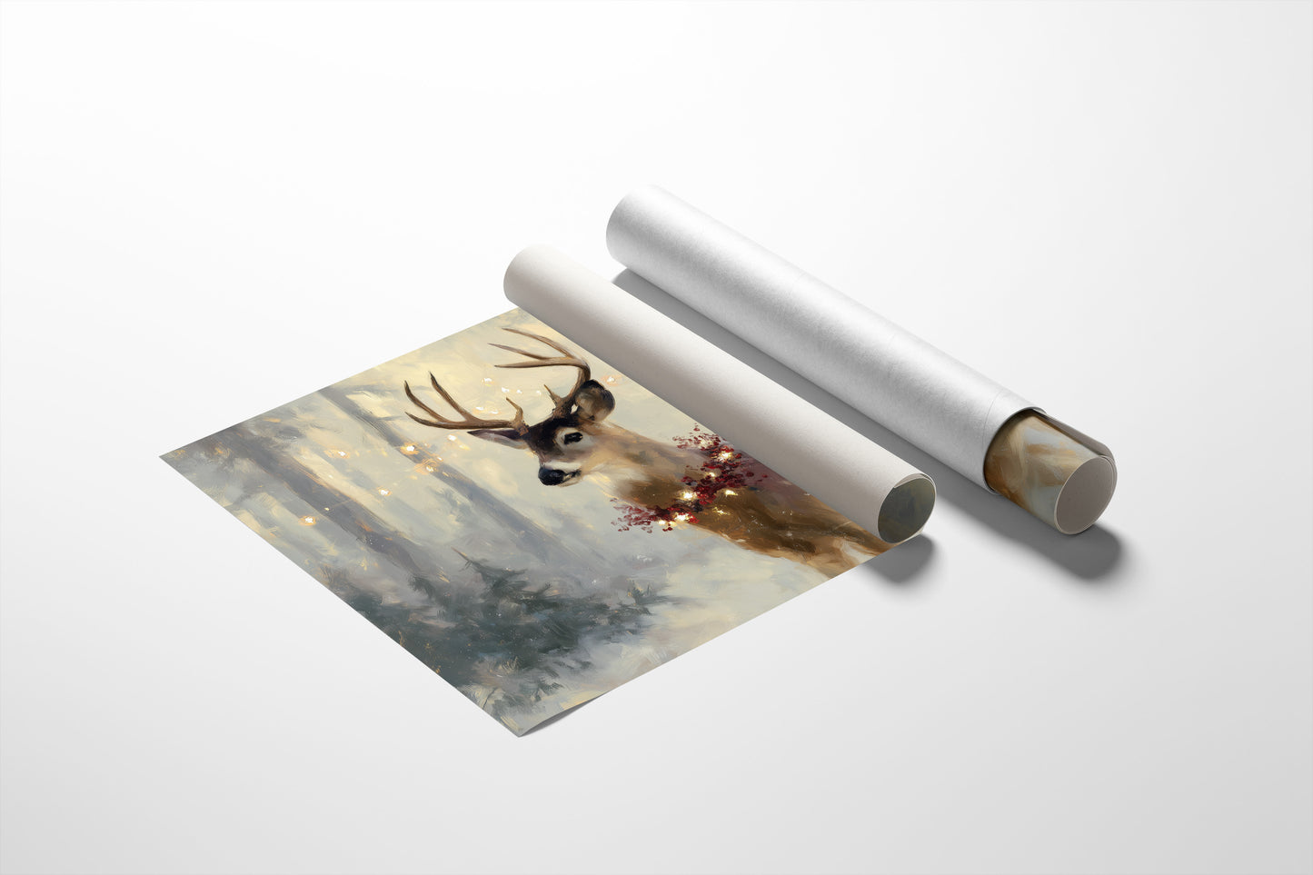 Winter Forest Crowns Noble Stag