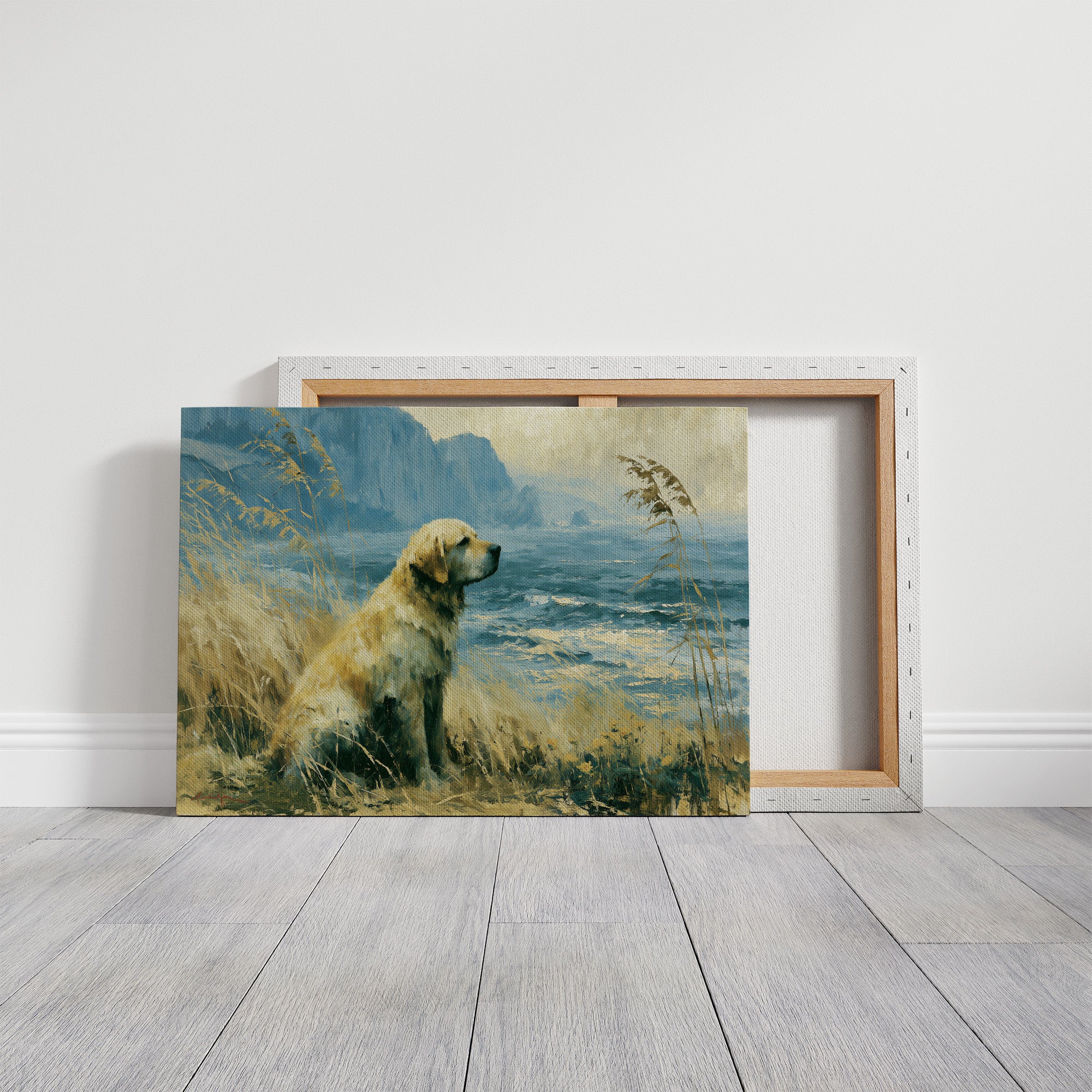 Golden Retriever, Coastal Cliffs