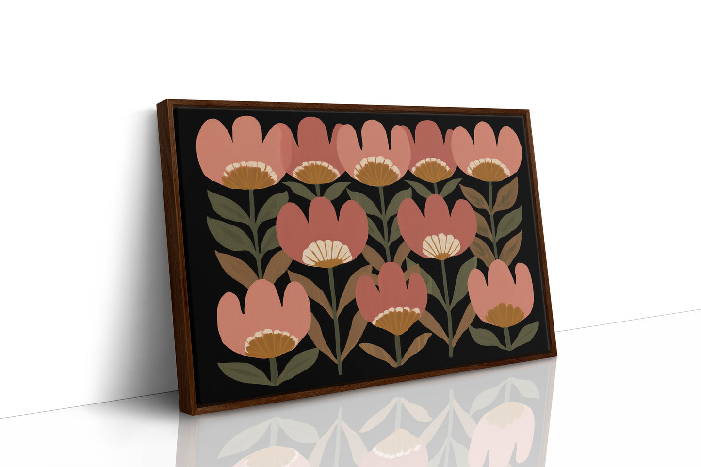 Coral Blooms Dance Against Midnight